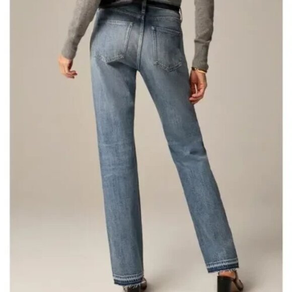 J. Crew Mid-Rise Straight Jeans Women's Size 27 in 1984 Rigid Cecilia Wash CC632 - Picture 2 of 12